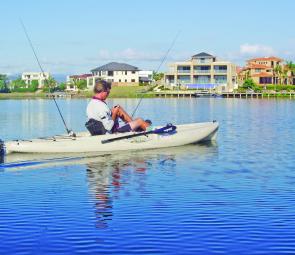 Hands-free kayaking means that you can concentrate on catching fish!